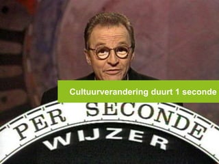Cultuurverandering duurt 1 seconde
 
