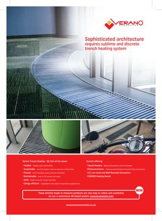 Trench heating from Verano advert flyer 