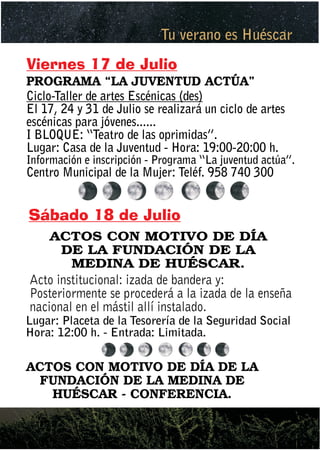 Veranoculturalhuescar2020