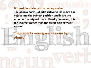 Ditransitive Verb Classification | PPTX