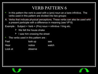 Verb Pattern Note Comprehensive Guide to English Verb Patterns and Usage | PPTX