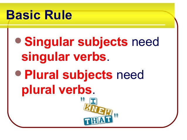 verb agreement