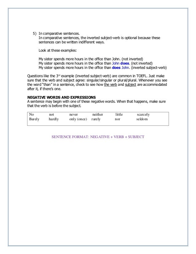 subject verb agreement check