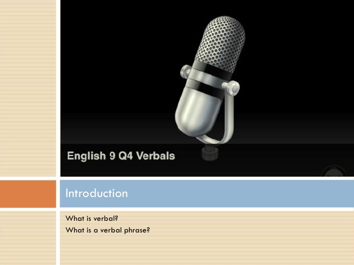 Verbal Phrases