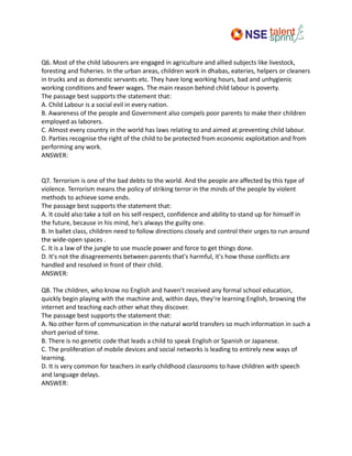Verbal Aptitude Notes - Internal secoond | PDF