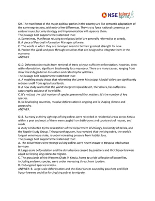 Verbal Aptitude Notes - Internal secoond | PDF