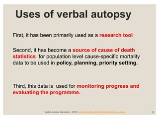 Verbal autopsy | PPTX