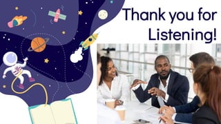 CREDITS: This presentation template
was created by Slidesgo, including
icons by Flaticon, and infographics &
images by Freepik
Thank you for
Listening!
Please keep this slide for attribution
 