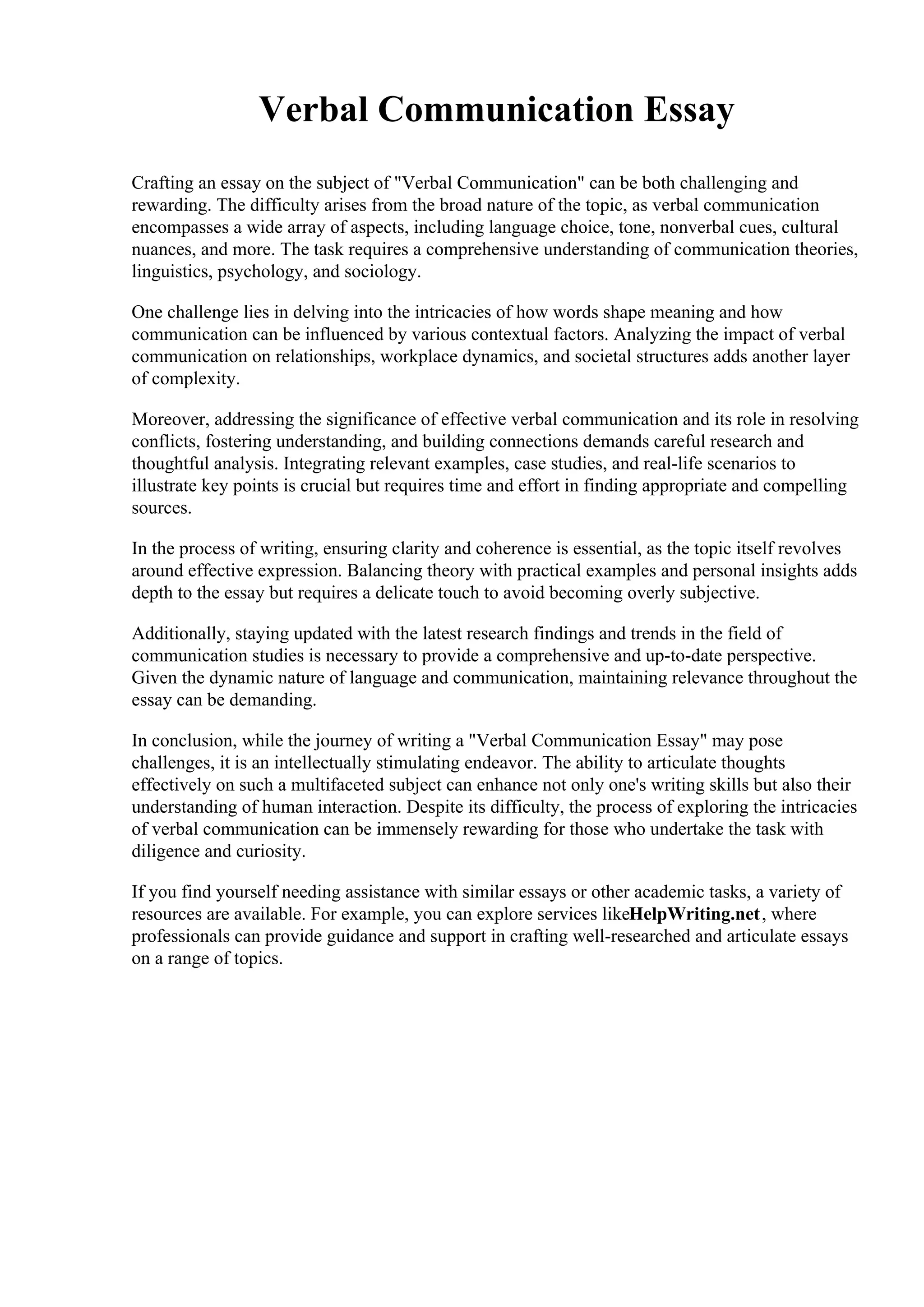 Verbal Communication Essay.pdf