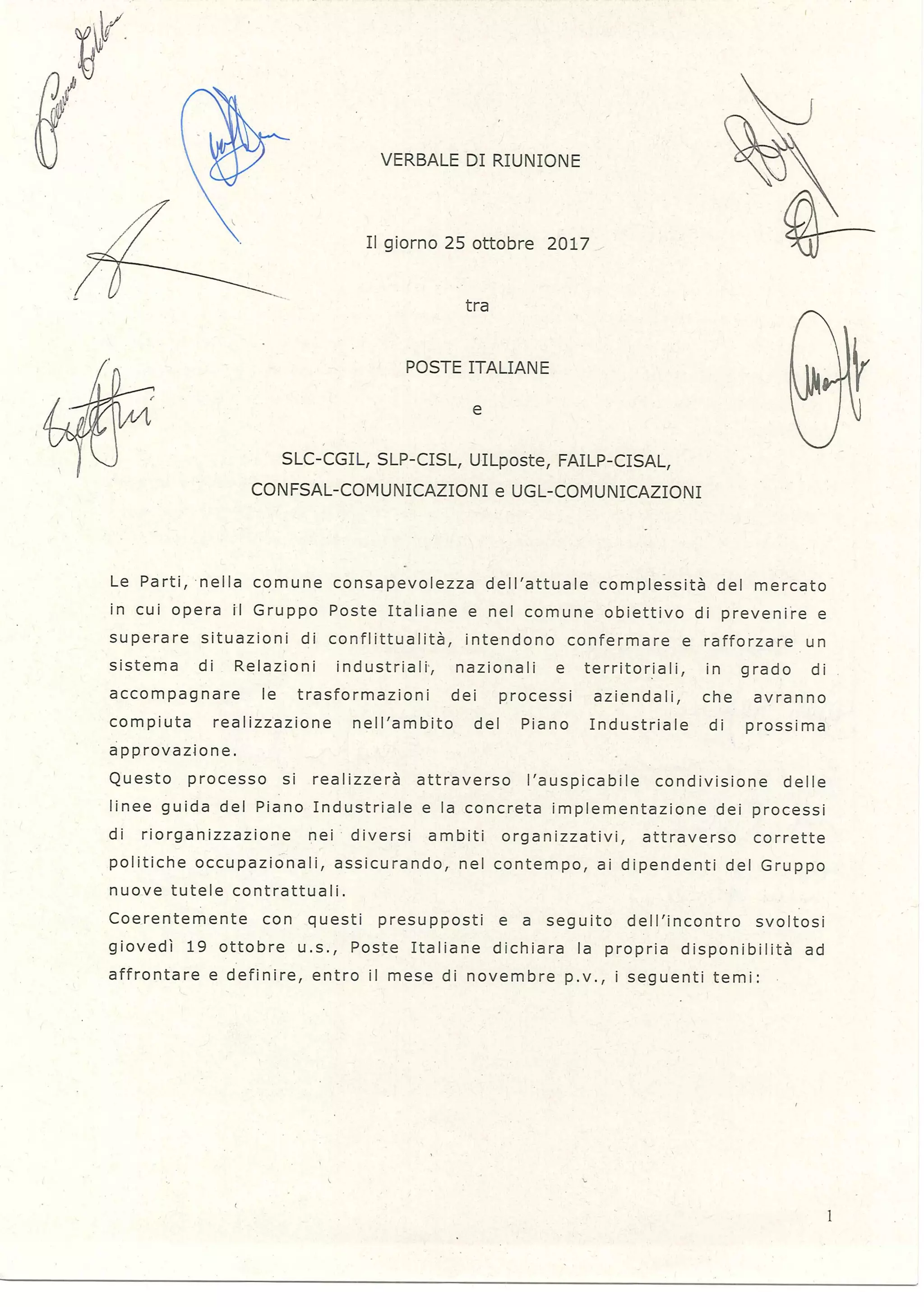 verbale di riunione fac simile