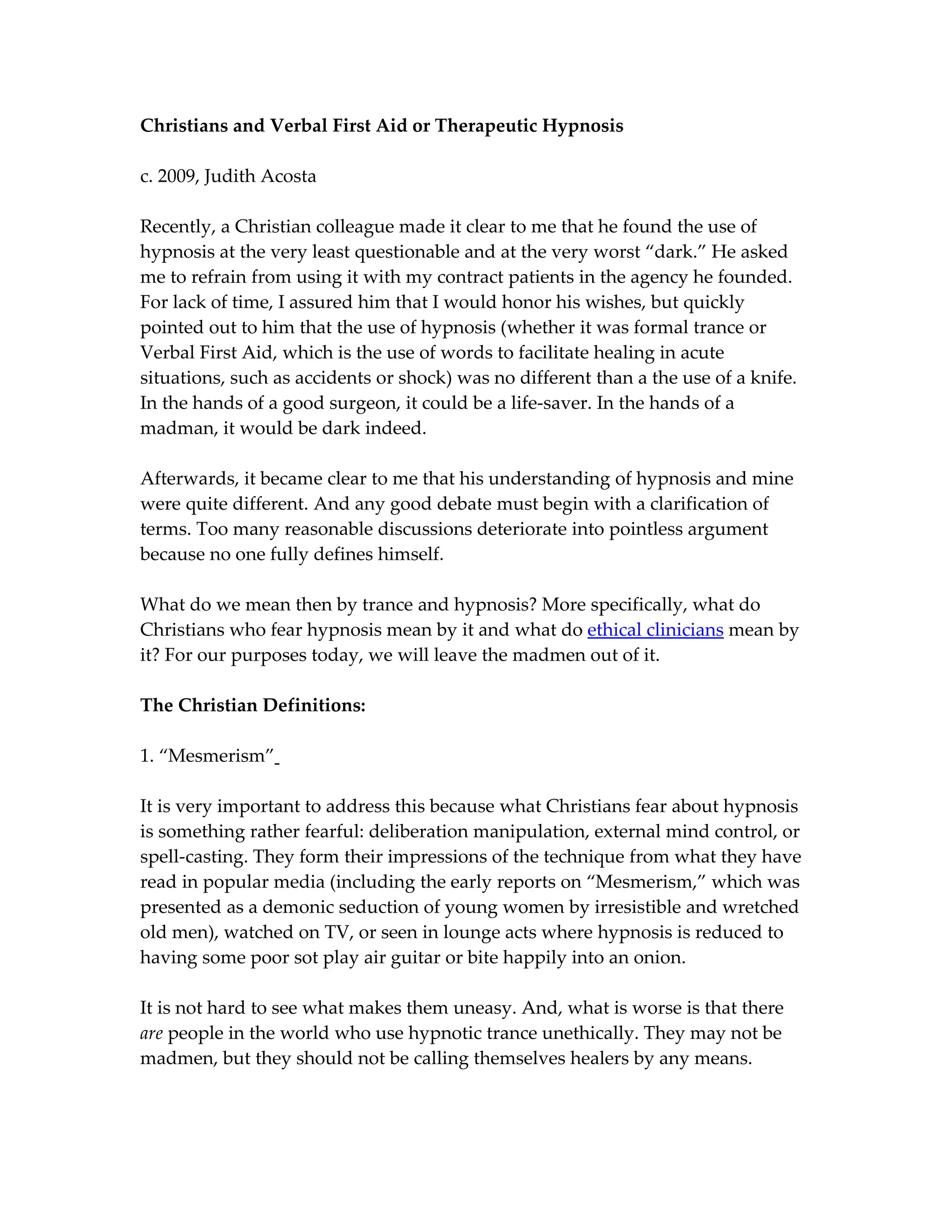 Verbal First Aid And Christianity PDF