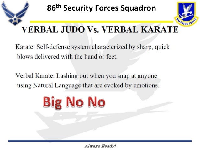verbal judo powerpoint