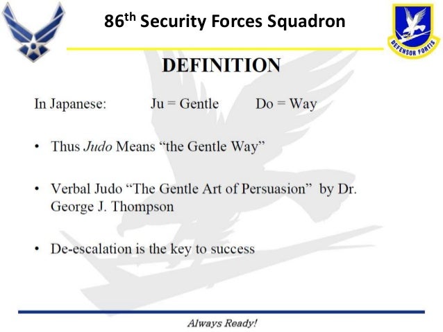 verbal judo powerpoint
