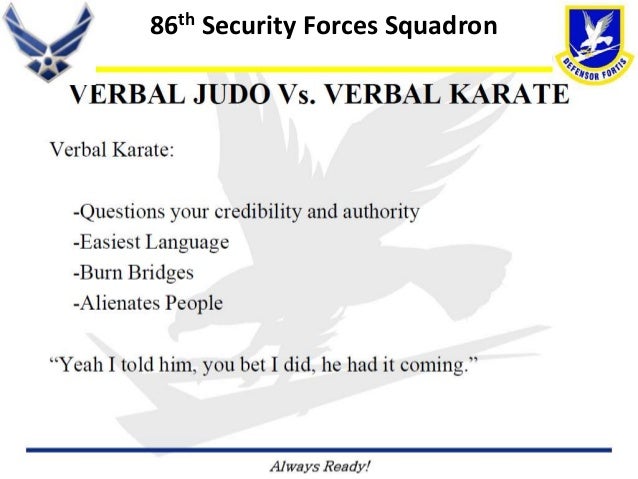 verbal judo powerpoint