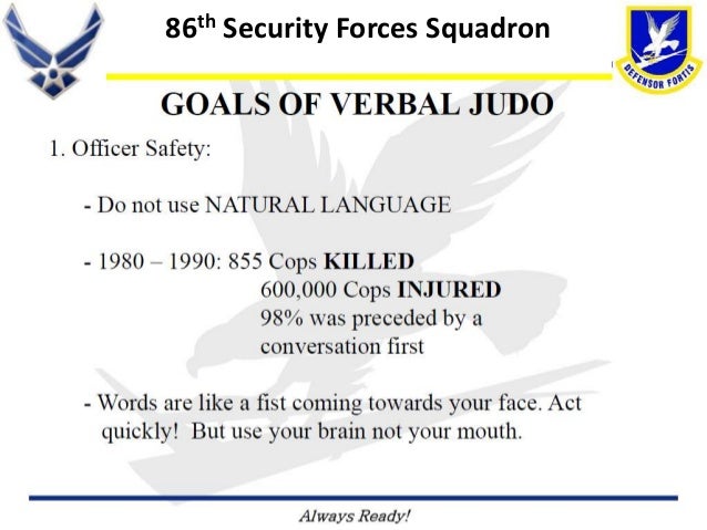 verbal judo powerpoint