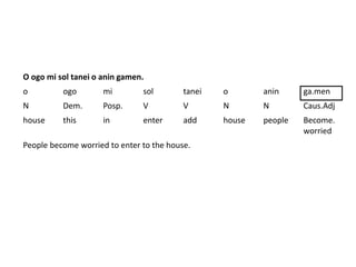 Verbal Morphology in Kui | PPTX