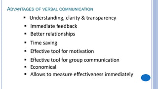 Verbal And Non-Verbal Communication | PPTX
