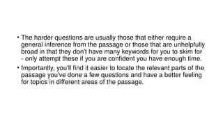 Ucat Vr Example Question UCAT Verbal reasoning strategy powerpoint | PPTX