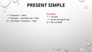 Presentación de Verbal Tenses Homemadeeeee | PPTX