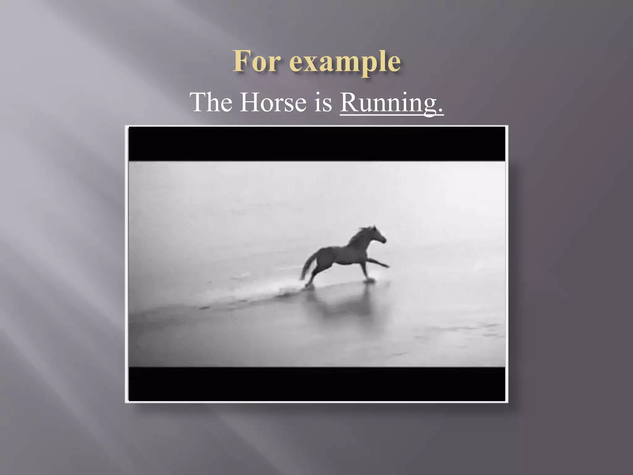 The Horse is Running.