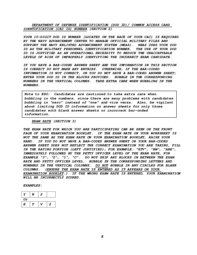 exam verbatim navy advancement center profile sheets