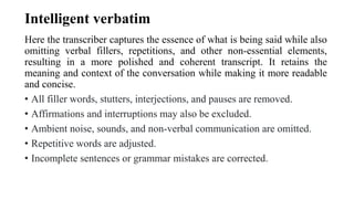VERBATIM AND SUMMARY RECORDS IN CASE WORK Aswathy M V.pptx