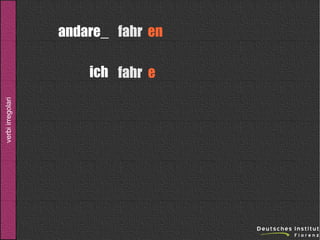 andare_ fahr en

verbi irregolari

ich fahr e

 