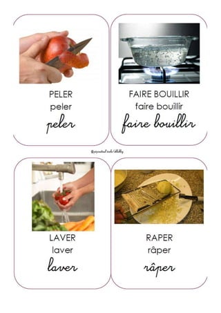 Verbes action cuisine