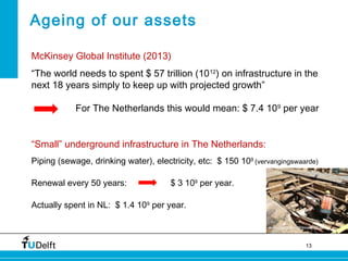 13 
Ageing of our assets 
McKinsey Global Institute (2013) 
“The world needs to spent $ 57 trillion (1012) on infrastructu...