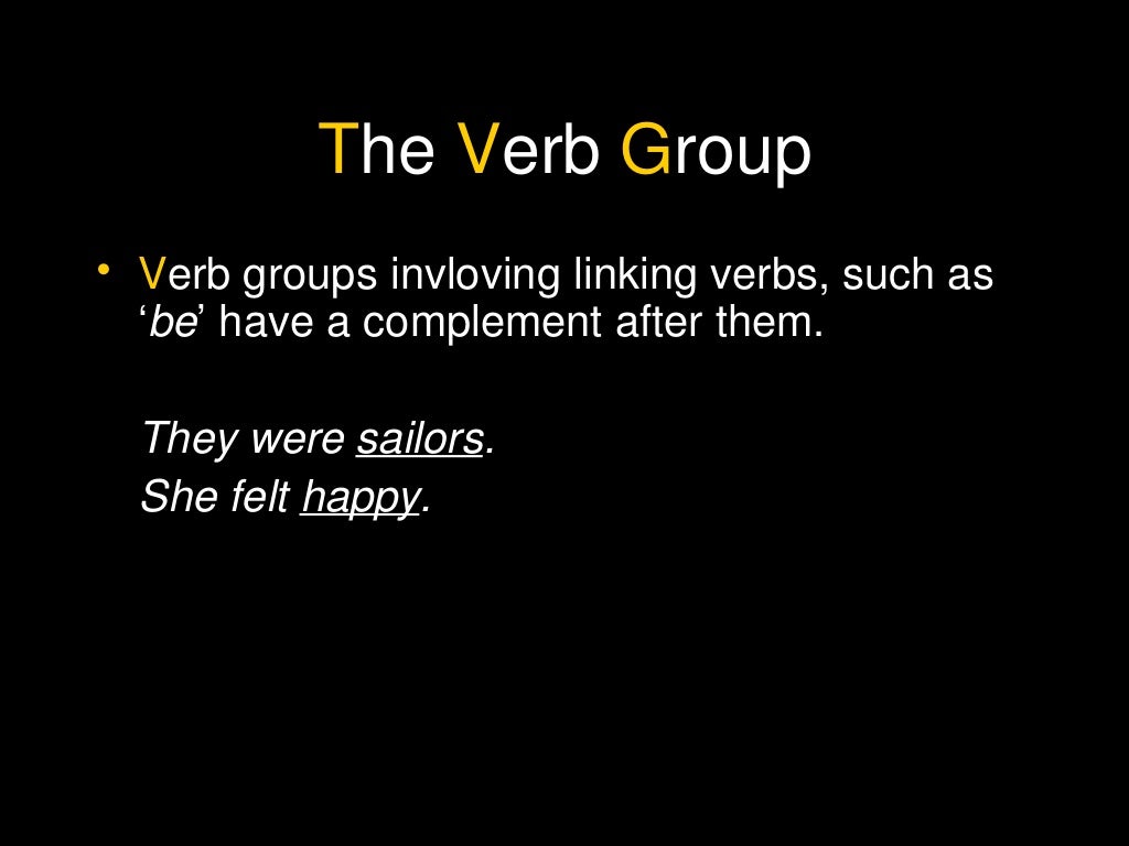 The Verb Group