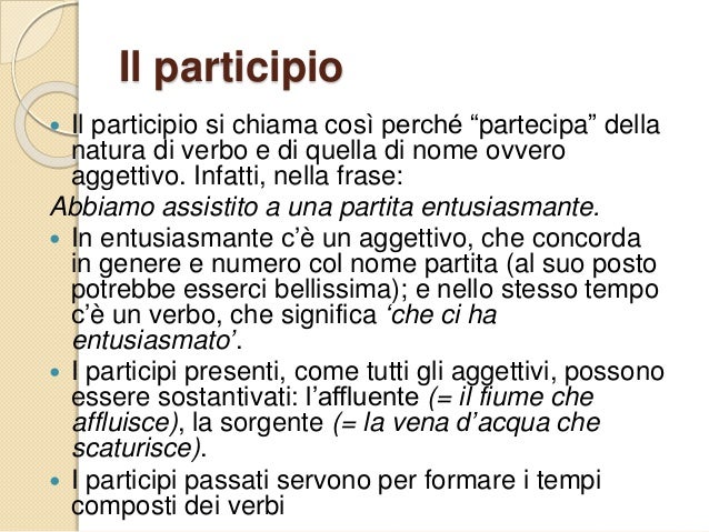 Come Si Traduce Il Participio Passato In Latino