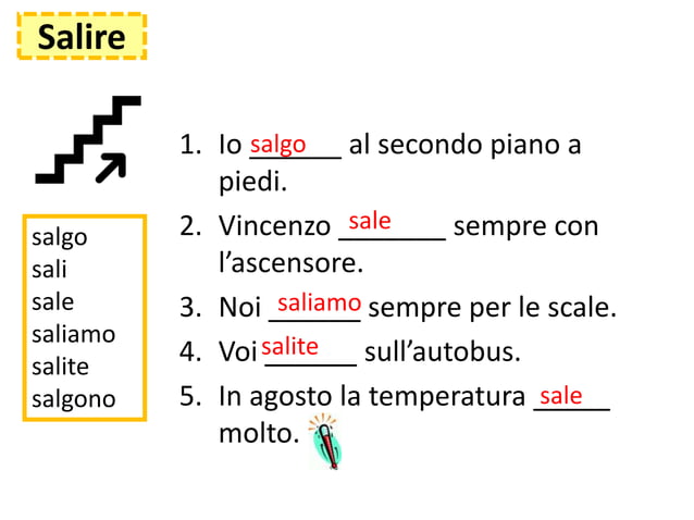 Verbi irregolari al presente indicativo con esercizi | PPT