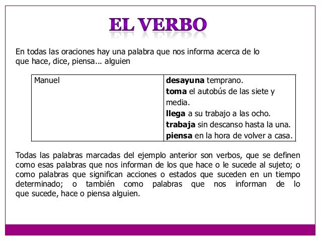 Verbo accidentes gramaticales