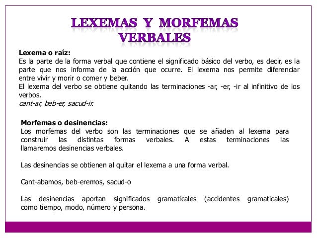 Verbo accidentes gramaticales