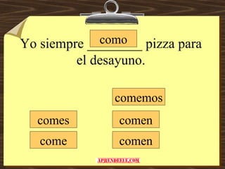 Verbo comer | PPT