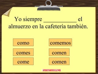 Verbo comer | PPT