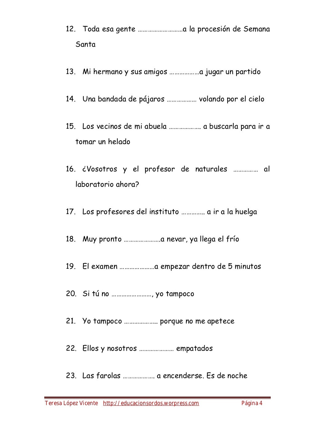 Verbo Ir Presente Fichas 1 2 Y 3
