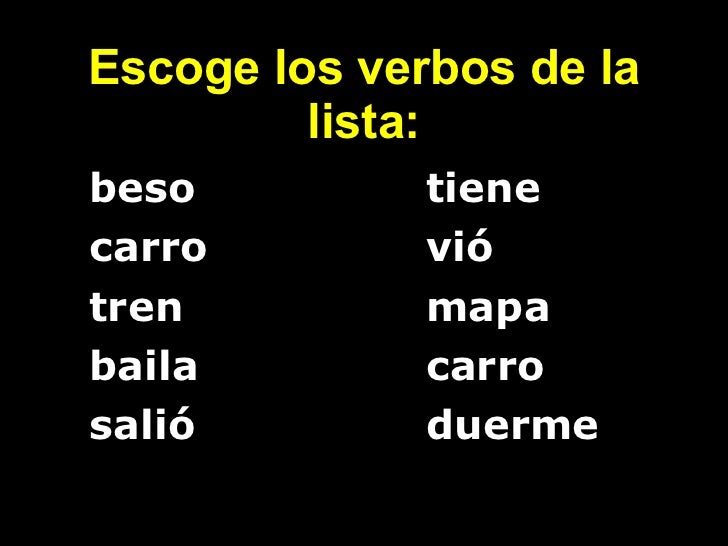 Verbos de acción y de estado