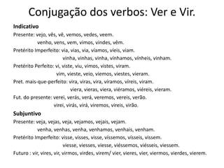 Veio Simples Verbos: tudo que você precisa saber sobre | PDF