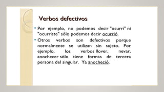 Verbos defectivos | PPTX