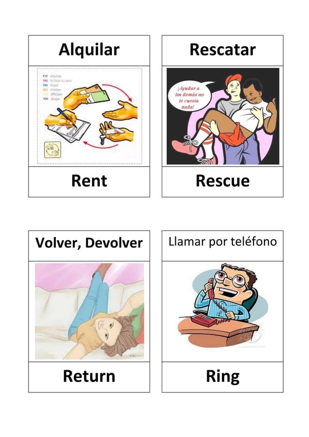 Verbos en ingles con dibujos | DOCX