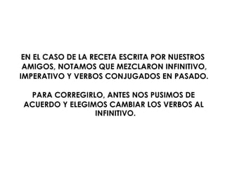 Verbos en textos instructivos