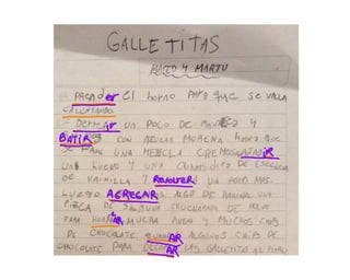 Verbos en textos instructivos