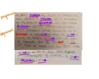 Verbos en textos instructivos