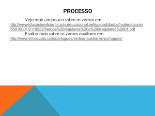 Verbos regulares, irregulares, anômalos, defectivos, abundantes e ...