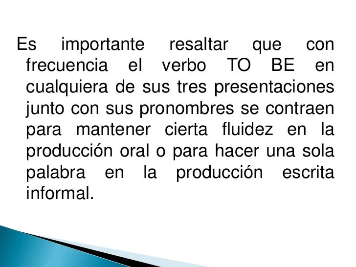 Verbo To Be