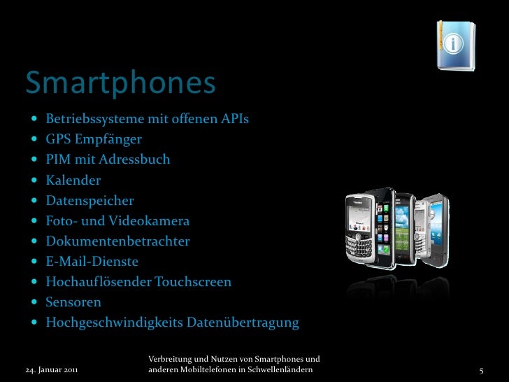 Verbreitung und nutzen von Smartphones und anderen Mobiltelefonen in