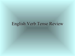 English Verb Tense ReviewEnglish Verb Tense Review
 