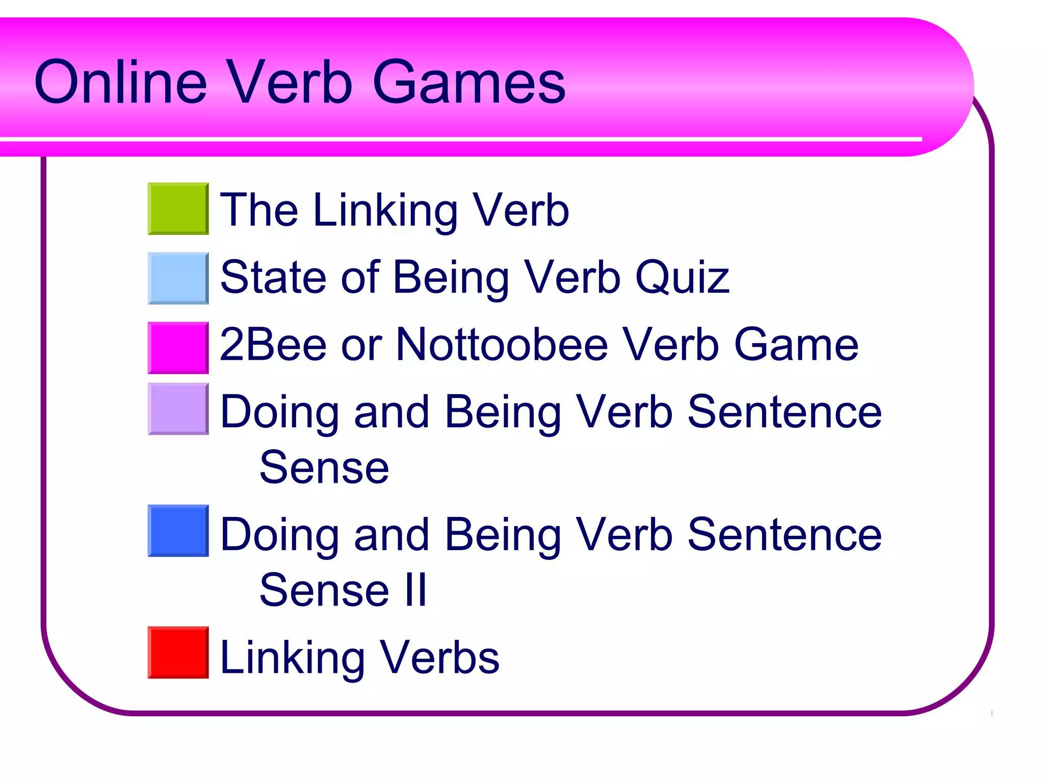 Verbs Being PPT verbs-being-ppt
