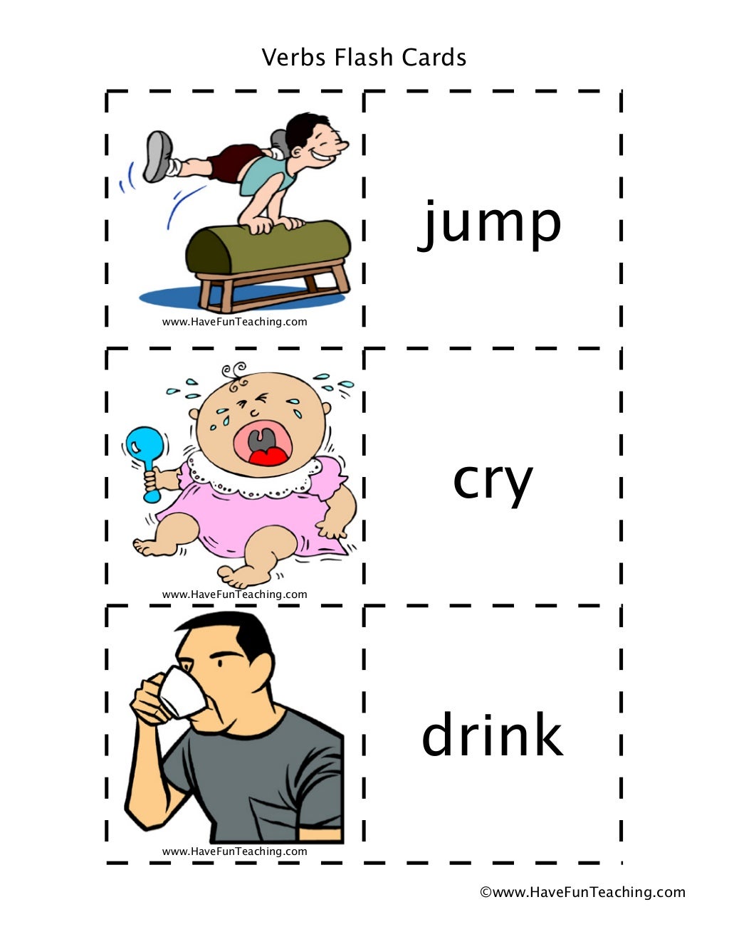 Verbs flashcards